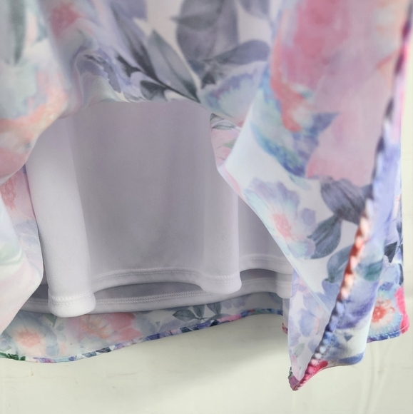 Show Me Your MuMu Kylie Floral Lace-Up Boho Flowy Vacation Mini Dress XS (0-2) - Picture 10 of 14